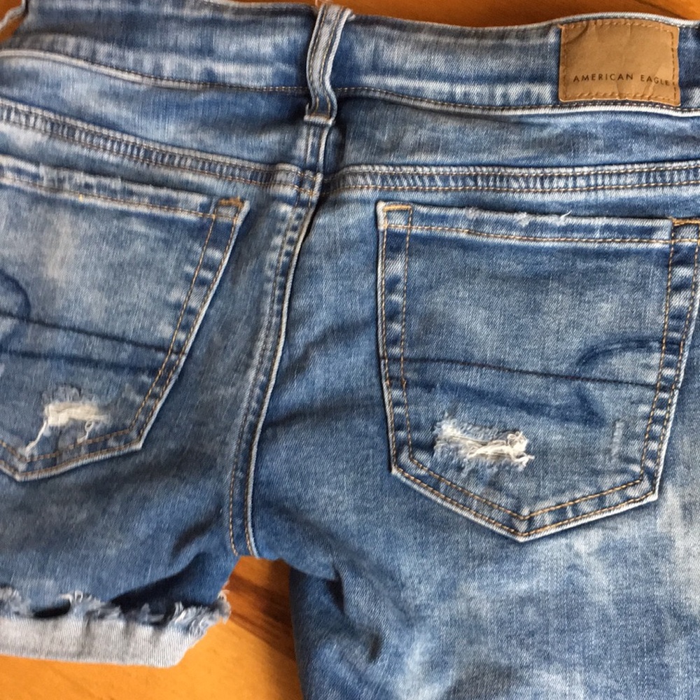 American Eagle midi denim shorts